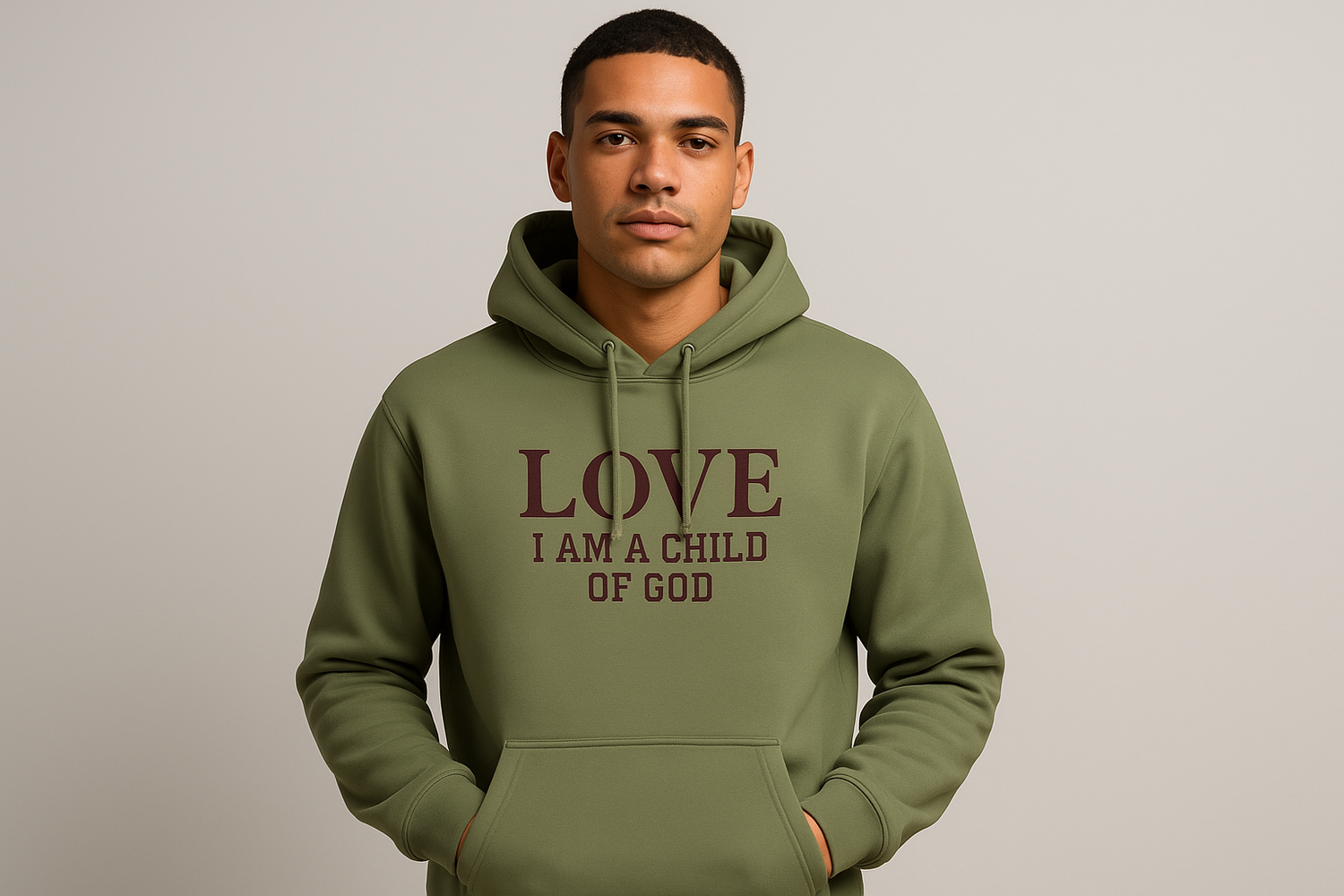 Model wearing olive green hoodieshop_this_look_amDhCa